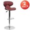 Flash Furniture Burgundy Vinyl Barstool, PK2 2-DS-815-BURG-GG - alternate 6