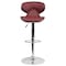 Flash Furniture Burgundy Vinyl Barstool, PK2 2-DS-815-BURG-GG - alternate 7