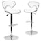 Flash Furniture White Vinyl Barstool, PK2 2-DS-815-WH-GG - alternate 3