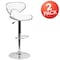 Flash Furniture White Vinyl Barstool, PK2 2-DS-815-WH-GG - alternate 5