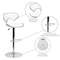 Flash Furniture White Vinyl Barstool, PK2 2-DS-815-WH-GG - alternate 6