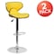 Flash Furniture Yellow Vinyl Barstool, PK2 2-DS-815-YEL-GG - alternate 4