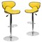 Flash Furniture Yellow Vinyl Barstool, PK2 2-DS-815-YEL-GG - alternate 3