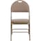 Flash Furniture Beige Fabric Folding Chair, PK2 2-HA-MC705AF-3-BGE-GG - alternate 6