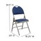 Flash Furniture Navy Fabric Folding Chair, PK2 2-HA-MC705AF-3-NVY-GG - alternate 4