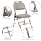 Flash Furniture Gray Vinyl Folding Chair, PK2 2-HA-MC705AV-3-GY-GG - alternate 4