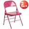 Flash Furniture Fuchsia Folding Chair, PK2 2-HF3-FUCHSIA-GG - alternate 5