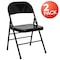 Flash Furniture Black Metal Folding Chair, PK2 2-HF3-MC-309AS-BK-GG - alternate 4