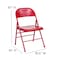 Flash Furniture Red Metal Folding Chair, PK2 2-HF3-MC-309AS-RED-GG - alternate 5