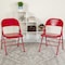 Flash Furniture Red Metal Folding Chair, PK2 2-HF3-MC-309AS-RED-GG - alternate 1