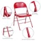 Flash Furniture Red Metal Folding Chair, PK2 2-HF3-MC-309AS-RED-GG - alternate 3