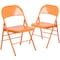 Flash Furniture Orange Marmalade Folding Chair, PK2 2-HF3-ORANGE-GG - alternate 7