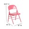 Flash Furniture Bubblegum Pink Folding Chair, PK2 2-HF3-PINK-GG - alternate 5