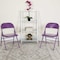 Flash Furniture Impulsive Purple Folding Chair, PK2 2-HF3-PUR-GG - alternate 1