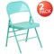 Flash Furniture Tantalizing Teal Folding Chair, PK2 2-HF3-TEAL-GG - alternate 5