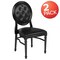 Flash Furniture Tufted Black Dining Chair, PK2 2-LE-B-B-T-MON-GG - alternate 2
