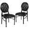 Flash Furniture Tufted Black Dining Chair, PK2 2-LE-B-B-T-MON-GG - alternate 4