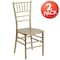Flash Furniture HERCULES PREMIUM Series Gold Resin Stacking Chiavari Chair 2-LE-GOLD-GG - alternate 2