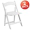 Flash Furniture Kids White Resin Folding Chair with White Vinyl Padded Seat, PK2 2-LE-L-1K-GG - alternate 8