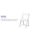 Flash Furniture White Resin Folding Chair, PK2 2-LE-L-1-WH-SLAT-GG - alternate 6