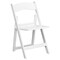 Flash Furniture White Resin Folding Chair, PK2 2-LE-L-1-WH-SLAT-GG - alternate 3