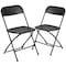 Flash Furniture Hercules Series Plastic Folding Chair Black - 2 LB Weight Capacity Comfortable Event Chair-Lightweight Folding Chair, PK2 2-LE-L-3-BK-GG - alternate 7