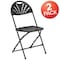 Flash Furniture Black Plastic Folding Chair, PK2 2-LE-L-4-BK-GG - alternate 2