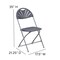 Flash Furniture Charcoal Plastic Folding Chair, PK2 2-LE-L-4-CH-GG - alternate 2