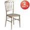 Flash Furniture HERCULES Series Gold Resin Stacking Napoleon Chair, PK2 2-LE-L-MON-GD-GG - alternate 7