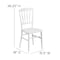 Flash Furniture HERCULES Series White Resin Stacking Napoleon Chair, PK2 2-LE-L-MON-WH-GG - alternate 2