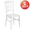 Flash Furniture HERCULES Series White Resin Stacking Napoleon Chair, PK2 2-LE-L-MON-WH-GG - alternate 5
