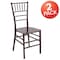 Flash Furniture HERCULES Series Mahogany Resin Stacking Chiavari Chair, PK2 2-LE-MAHOGANY-M-GG - alternate 3