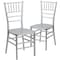 Flash Furniture HERCULES PREMIUM Series Silver Resin Stacking Chiavari Chair 2-LE-SILVER-GG - alternate 6
