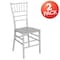 Flash Furniture HERCULES Series Silver Resin Stacking Chiavari Chair, PK2 2-LE-SILVER-M-GG - alternate 2