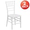 Flash Furniture HERCULES PREMIUM Series White Resin Stacking Chiavari Chair 2-LE-WHITE-GG - alternate 2