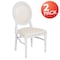 Flash Furniture White Round Back Dining Chair, PK2 2-LE-W-W-MON-GG - alternate 7