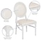 Flash Furniture White Round Back Dining Chair, PK2 2-LE-W-W-MON-GG - alternate 6