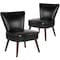 Flash Furniture HERCULES Holloway Series Black Leather Retro Chair, PK2 2-QY-A02-BK-GG - alternate 2