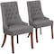 Flash Furniture HERCULES Paddington Series Gray Fabric Tufted Chair, PK2 2-QY-A08-GY-GG - alternate 2