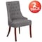 Flash Furniture HERCULES Paddington Series Gray Fabric Tufted Chair, PK2 2-QY-A08-GY-GG - alternate 1