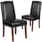 Flash Furniture Black Leather Parsons Chair, PK2 2-QY-A13-9349-BK-GG - alternate 3