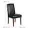 Flash Furniture Black Leather Parsons Chair, PK2 2-QY-A13-9349-BK-GG - alternate 2