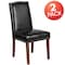 Flash Furniture Black Leather Parsons Chair, PK2 2-QY-A13-9349-BK-GG - alternate 6