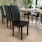 Flash Furniture Greenwich Series Black Leather Parsons Chair, PK2 2-QY-A37-9061-BKL-GG - alternate 1