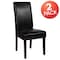Flash Furniture Greenwich Series Black Leather Parsons Chair, PK2 2-QY-A37-9061-BKL-GG - alternate 4