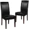 Flash Furniture Greenwich Series Black Leather Parsons Chair, PK2 2-QY-A37-9061-BKL-GG - alternate 9
