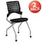 Flash Furniture Galaxy Mobile Nesting Chair with Black Fabric Seat, PK2 2-WL-A224V-GG - alternate 3