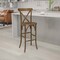 Flash Furniture HERCULES Series Dark Antique Wood Cross Back Barstool, PK2 2-XA-X-BAR-GO-GG - alternate 1