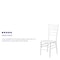 Flash Furniture HERCULES Series White Wood Chiavari Chair, PK2 2-XS-WHITE-GG - alternate 3