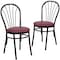 Flash Furniture HERCULES Series Fan Back Metal Chair - Burgundy Vinyl Seat, PK2 2-XU-698B-BGV-GG - alternate 4